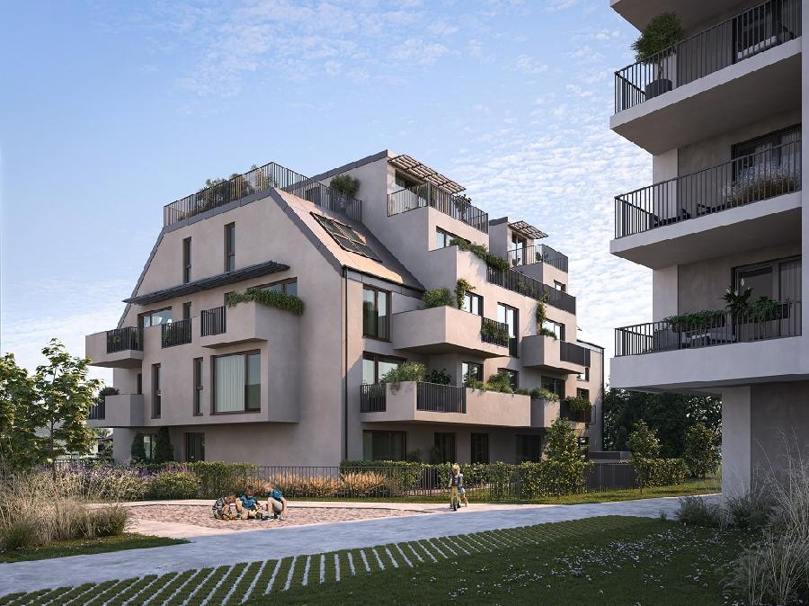 Wohnen beim Wasser - Dachterrassentraum mit 360° Blick über Wien in Stammersdorf!