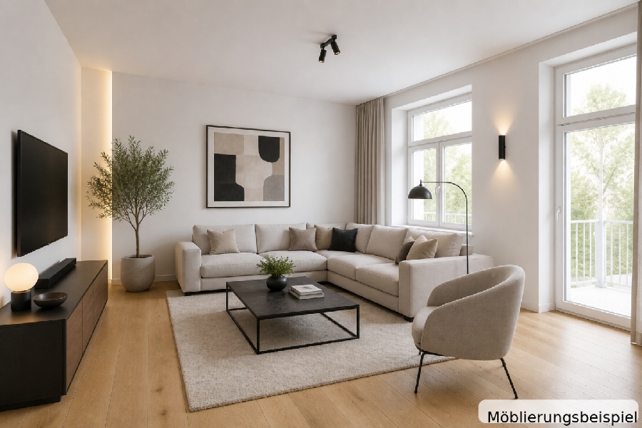 4-Zimmerwohnung mit Hofseitigen Balkon und Blick ins Grüne – Nähe Kutschkermarkt