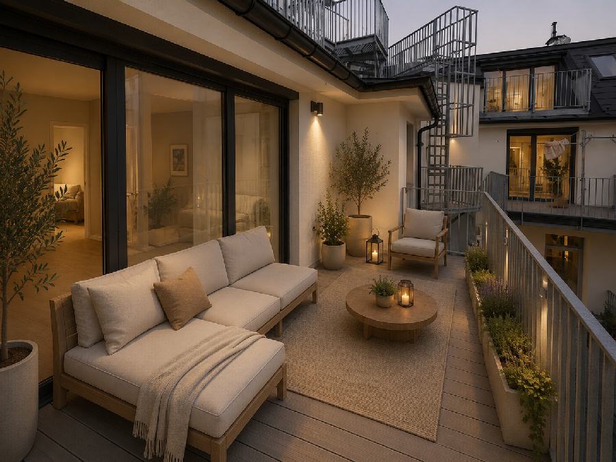 3 Zimmer Dachgeschosswohnung mit Hofseitiger Terrasse in bester Lage - Erstbezug!