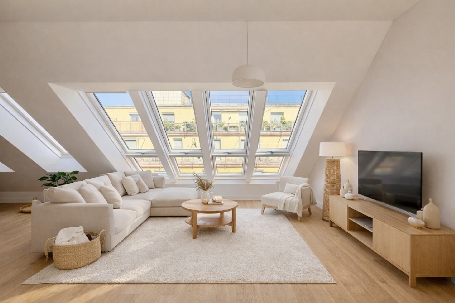Dachgeschoss-Maisonette mit Terrasse in bester Lage nähe Schubertpark